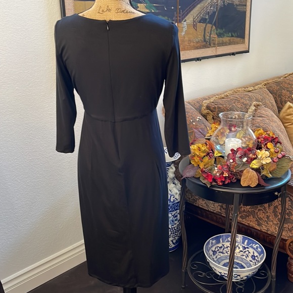 DKNY black knit midi dress - Picture 4 of 11
